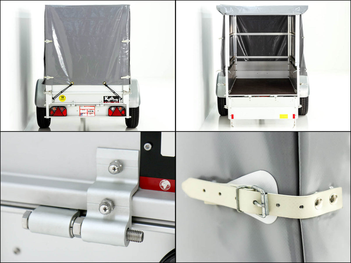 Koch Anhänger mit Plane 105x205cm 750kg|Typ U2|Hochplane 130cm|Angebot|Koch