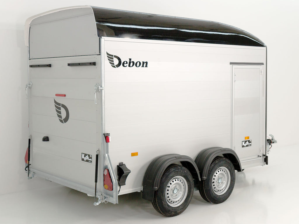 Debon Kofferanhänger C500 163x300cm H:200cm 2,0t|Alu|Polybug|Tür|schwarz