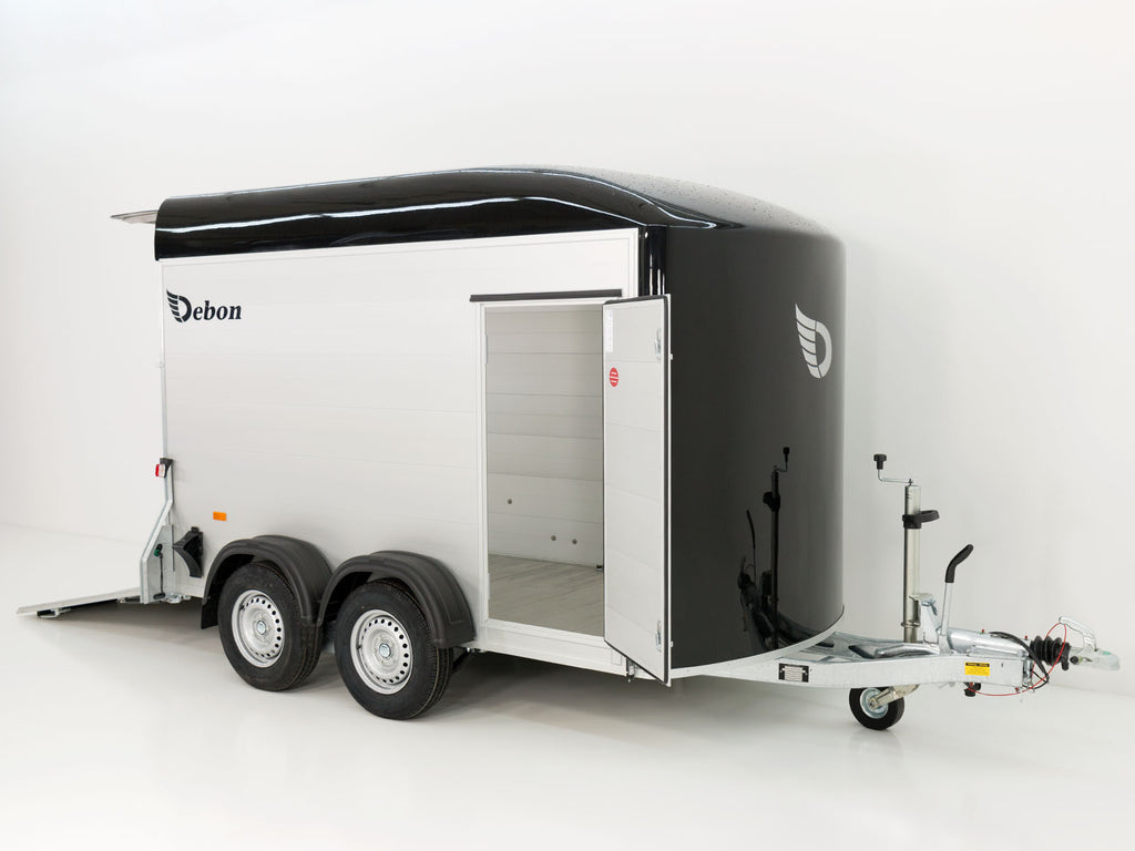 Debon Kofferanhänger C500 163x300cm H:200cm 2,0t|Alu|Polybug|Tür|schwarz