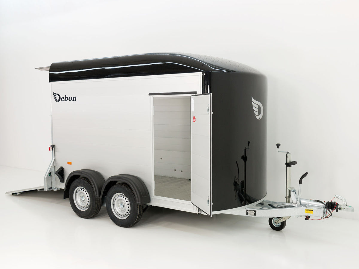 Debon Kofferanhänger C500 163x300cm H:200cm 2,0t|Alu|Polybug|Tür|schwarz