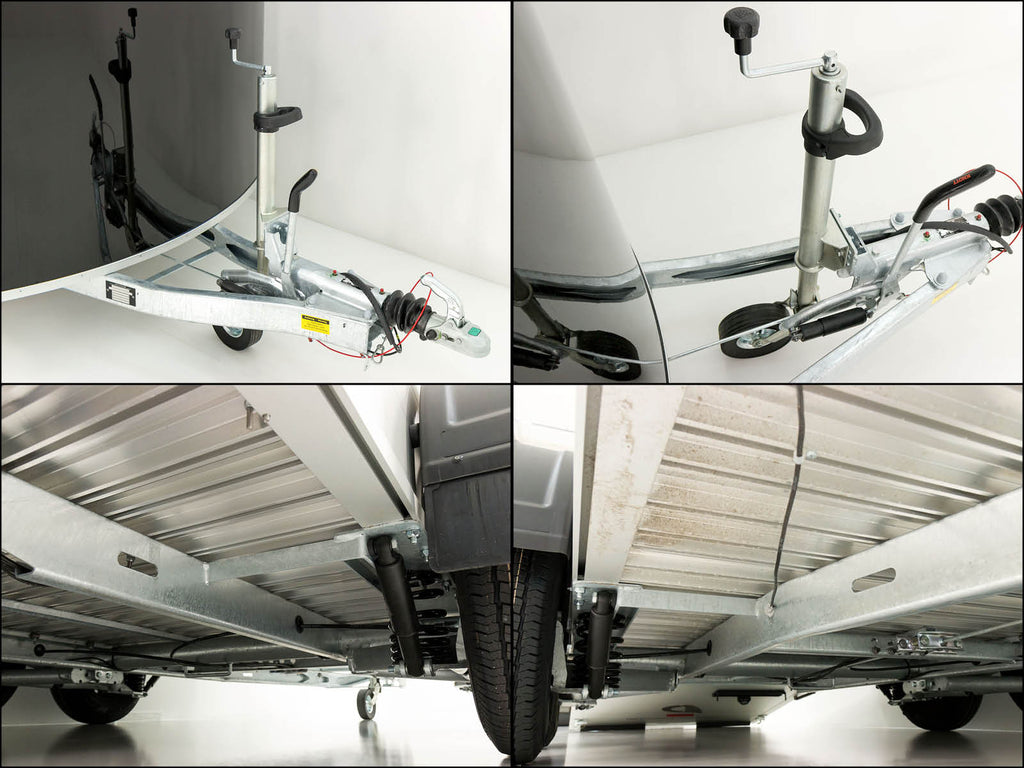 Debon Kofferanhänger C500 163x300cm H:200cm 2,0t|Alu|Polybug|Tür|schwarz