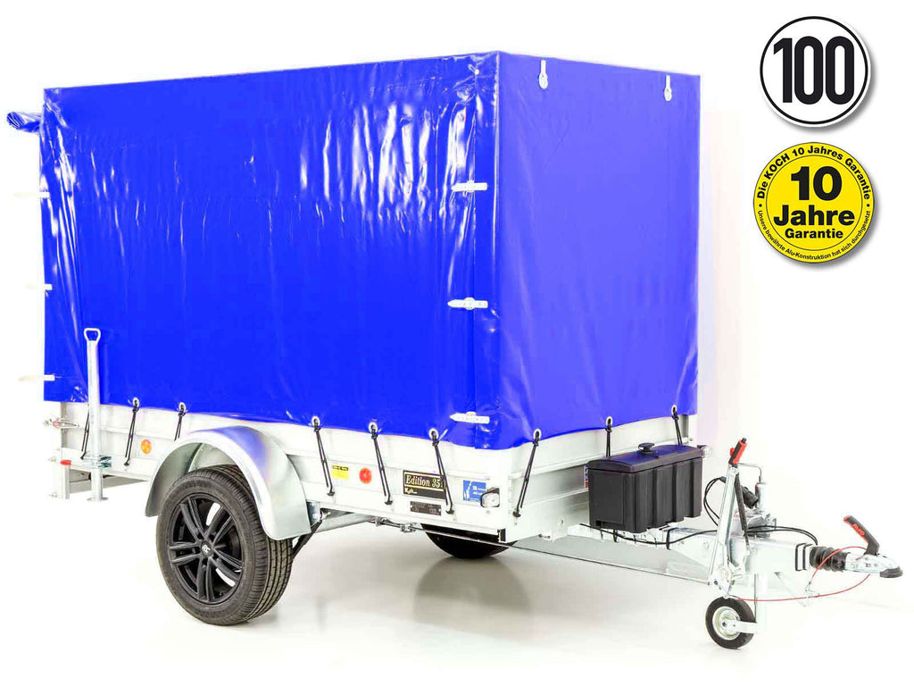 Koch-Anhänger "Edition 35" 125x250cm 1300kg|Typ 4.13|Hochplane 160cm - Blau