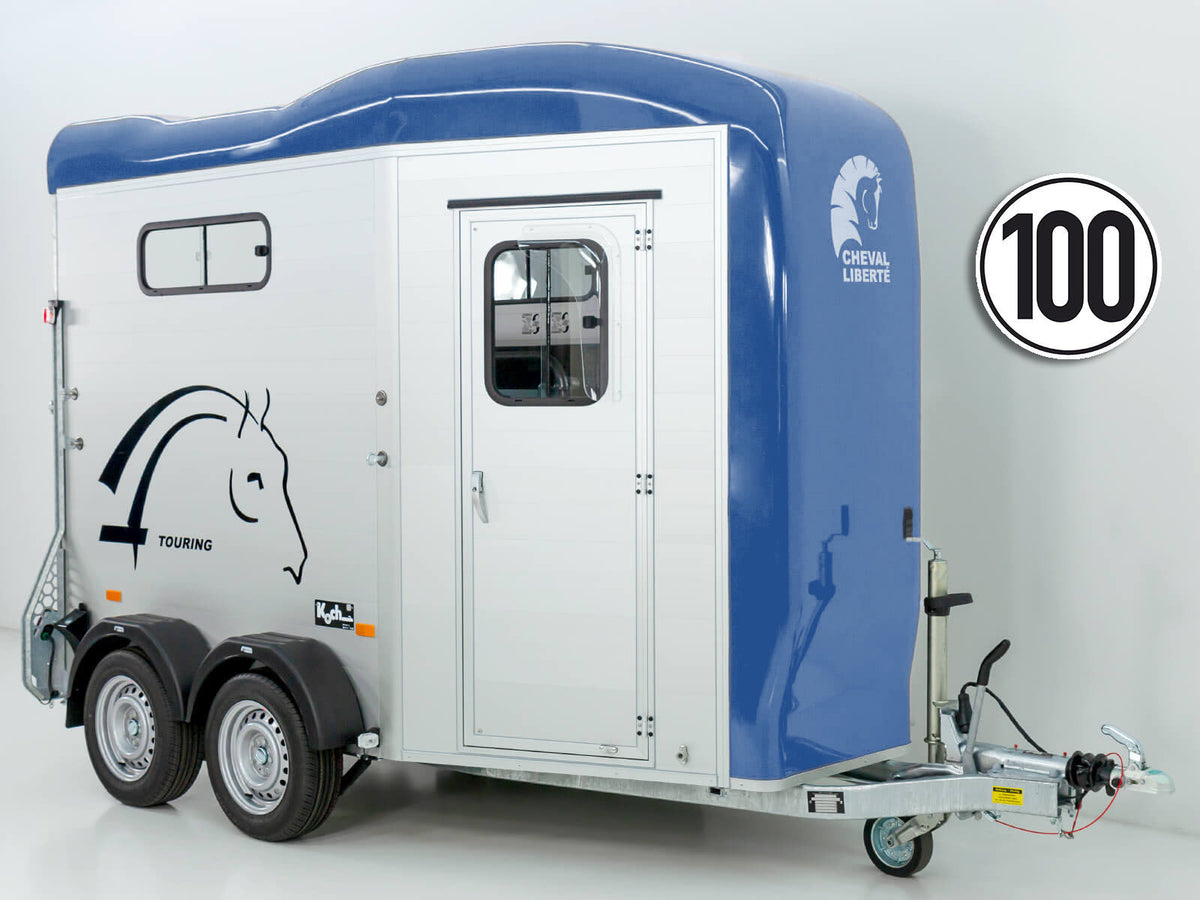 Cheval Liberte Pferdeanhänger Touring Jumping V2 |Pullman-Fahrwerk|Sattelkammer|blau