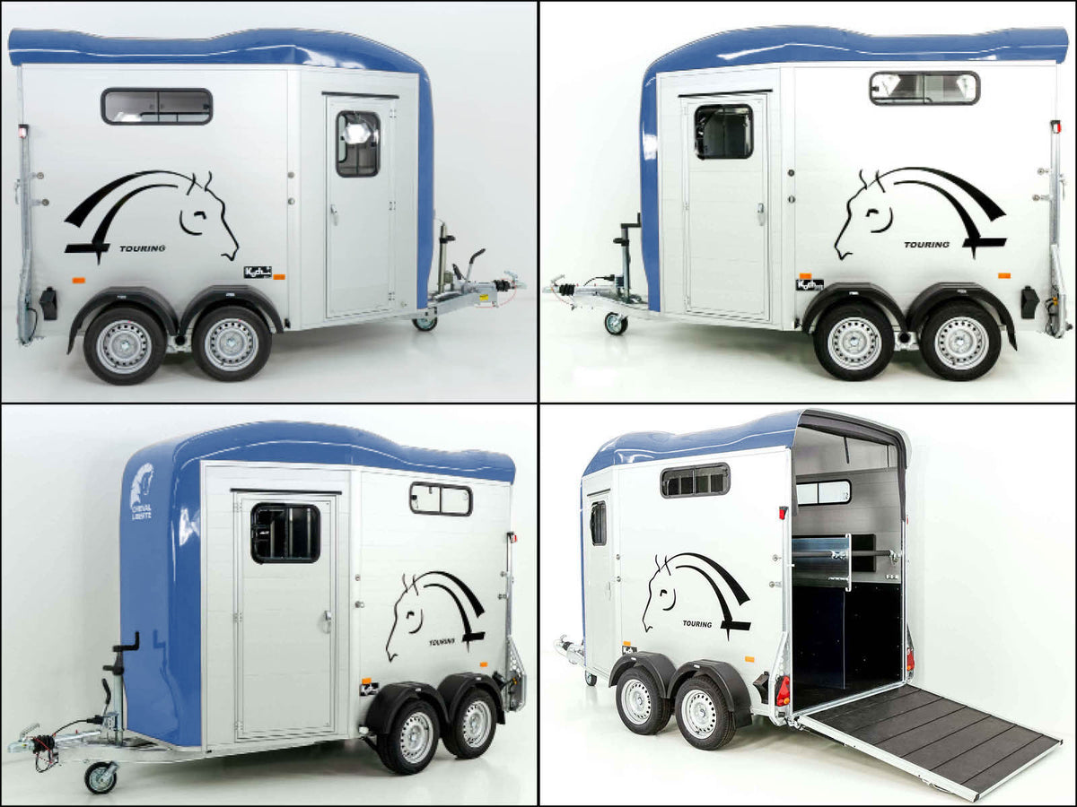 Cheval Liberte Pferdeanhänger Touring Jumping V2 |Pullman-Fahrwerk|Sattelkammer|blau