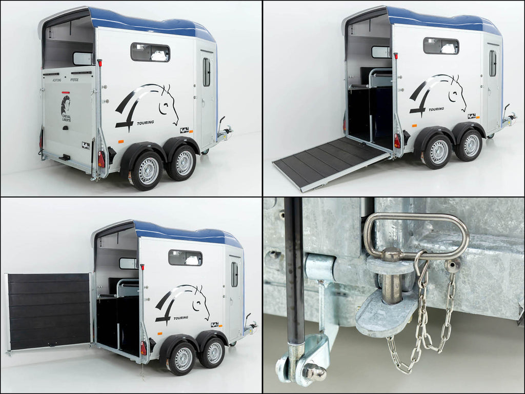 Cheval Liberte Pferdeanhänger Touring Jumping V2 |Pullman-Fahrwerk|Sattelkammer|blau