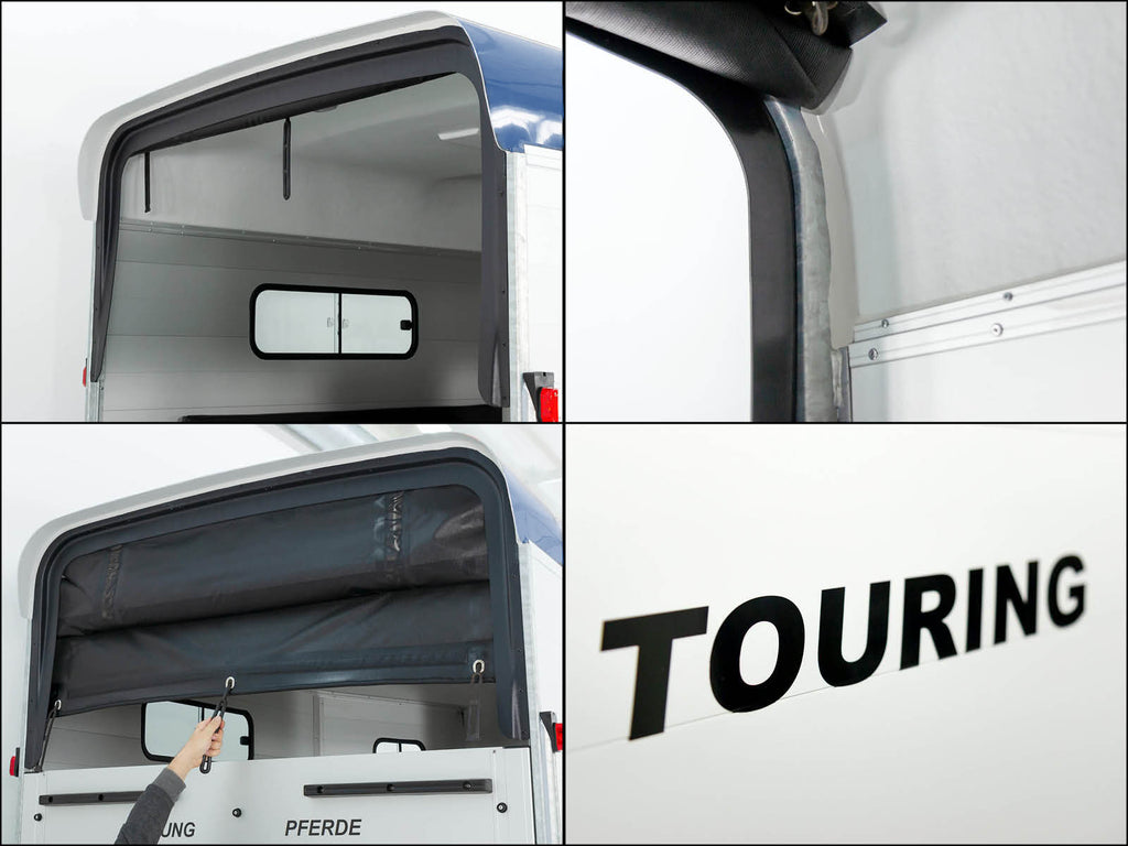 Cheval Liberte Pferdeanhänger Touring Jumping V2 |Pullman-Fahrwerk|Sattelkammer|blau