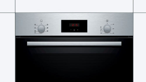 Bosch Serie 2 Einbaubackofen – 66 Liter, Energieeffizienzklasse A, silber