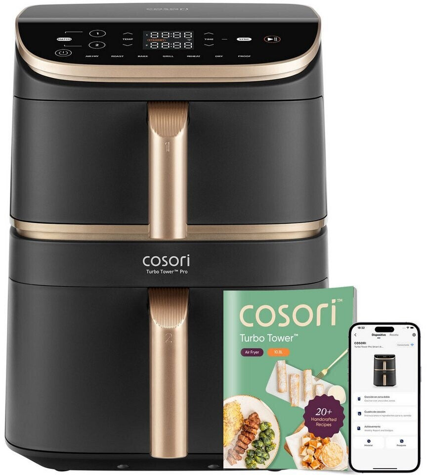 COSORI Turbo Tower Pro Smart Heißluftfritteuse 10,8 L