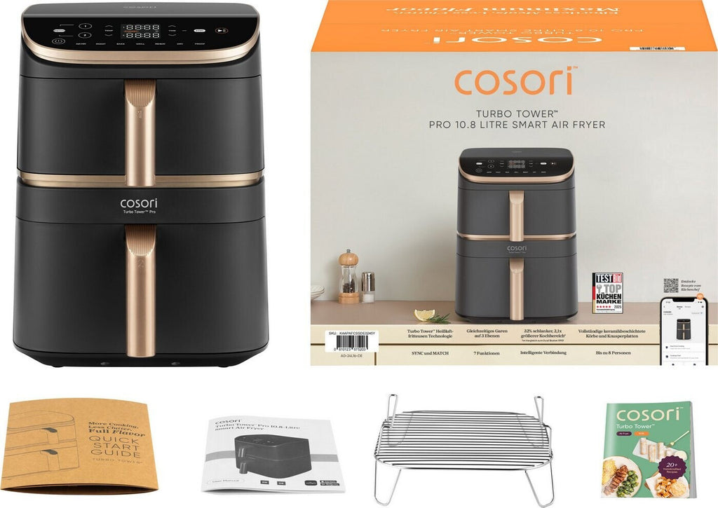 COSORI Turbo Tower Pro Smart Heißluftfritteuse 10,8 L