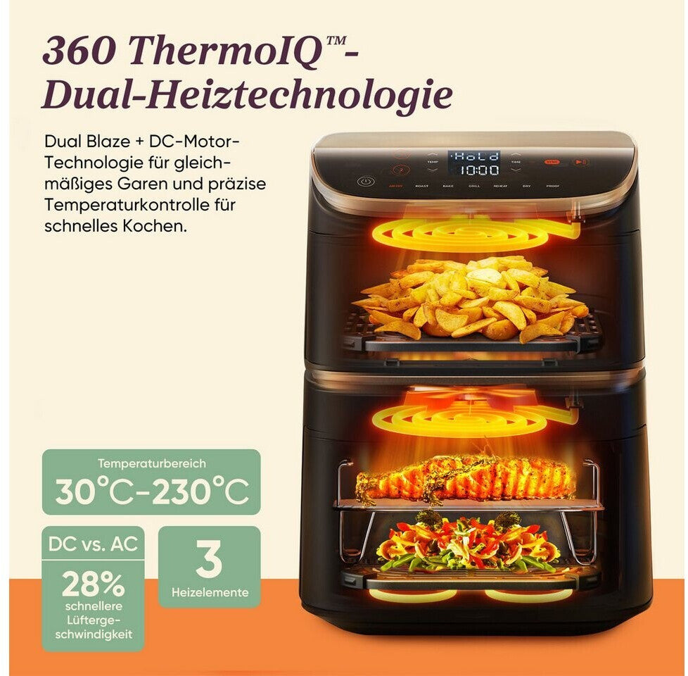 COSORI Turbo Tower Pro Smart Heißluftfritteuse 10,8 L