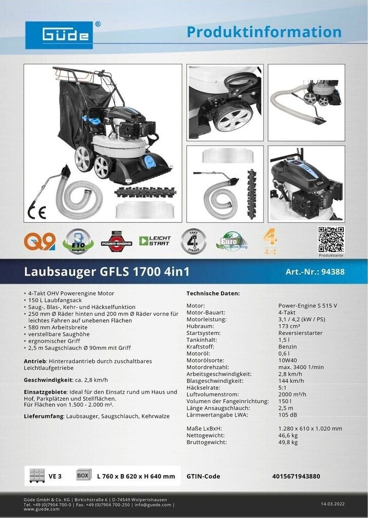 Güde GFLS 1700 4in1