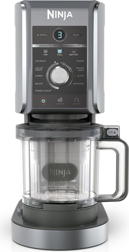Ninja Creami Deluxe NC502EU Speiseeismaschine – 800 Watt, mit Timer, silber