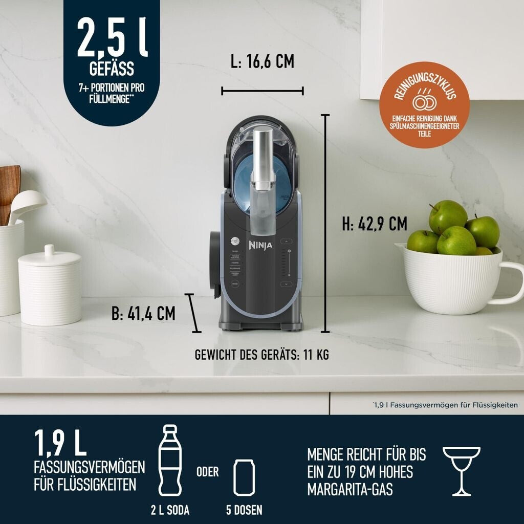 Ninja Slushi FS301EU Slush-Maschine für Cocktails, Slush Ice & Frozen Drinks