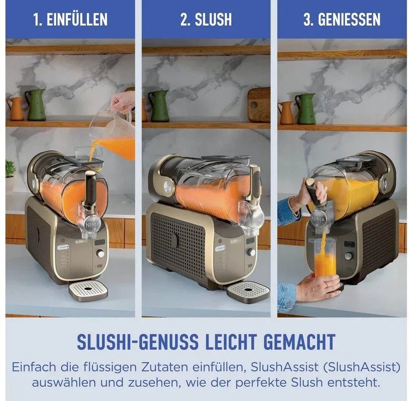 Ninja SLUSHi MAX FS605EUBR Slush-Eismaschine Mokka, 4,4 L, 440 W