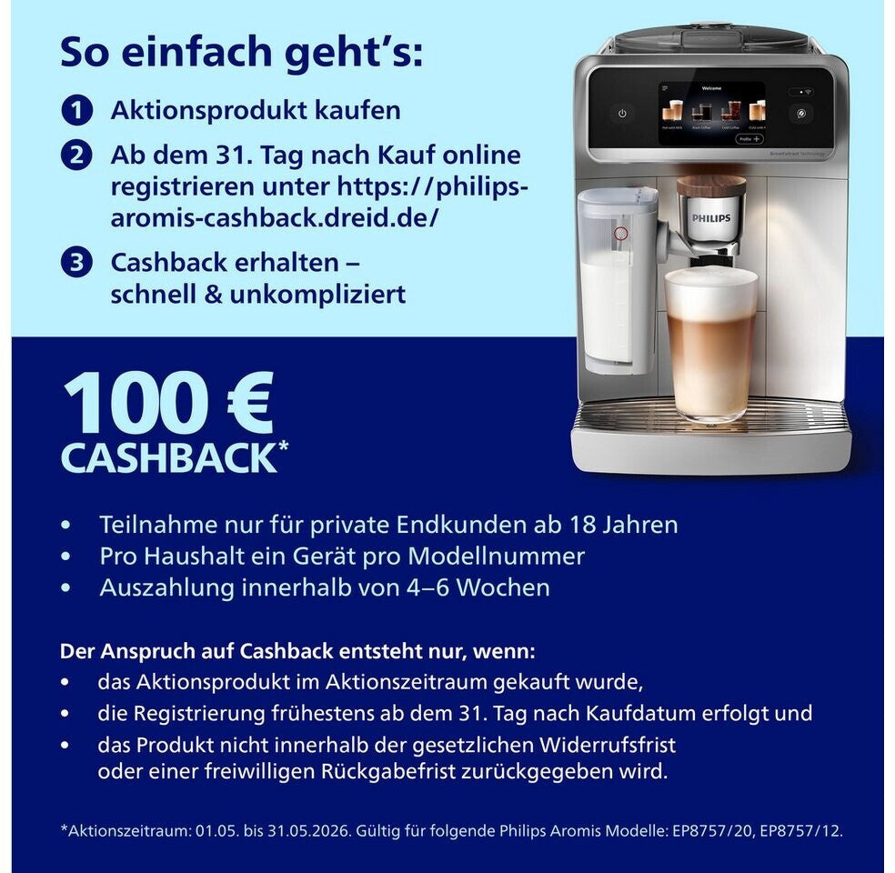 Philips Kaffeevollautomat 8000 Series Café Aromis