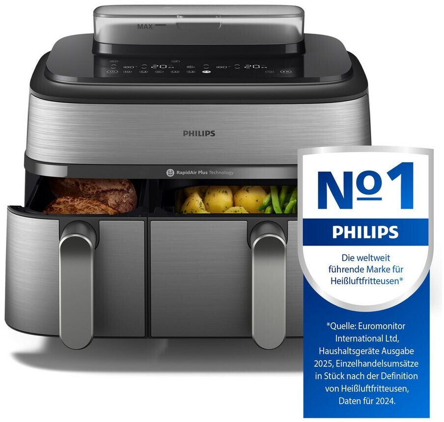 Philips 5000 Series NA555/00 Heißluftfritteuse Doppel 9L