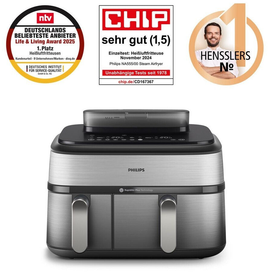 Philips 5000 Series NA555/00 Heißluftfritteuse Doppel 9L