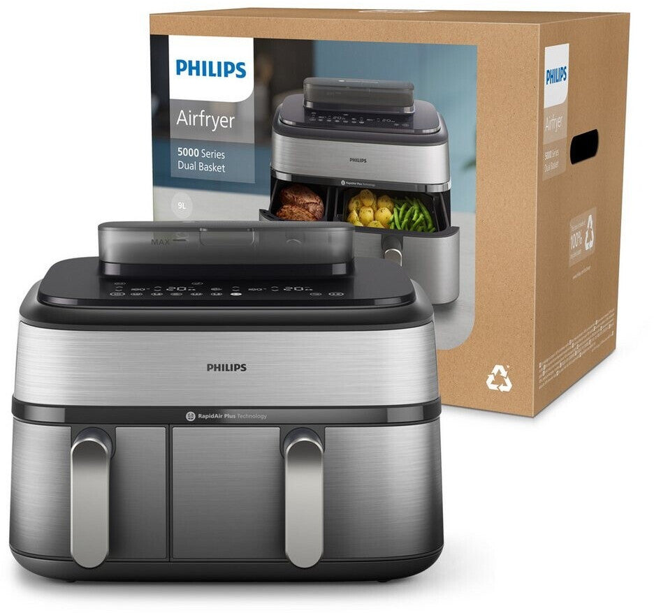 Philips 5000 Series NA555/00 Heißluftfritteuse Doppel 9L