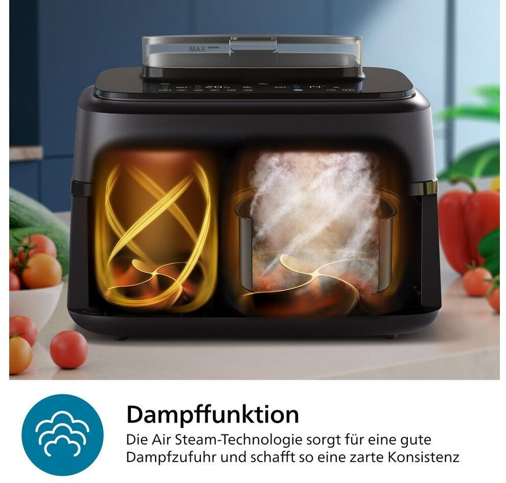 Philips 5000 Series NA555/00 Heißluftfritteuse Doppel 9L