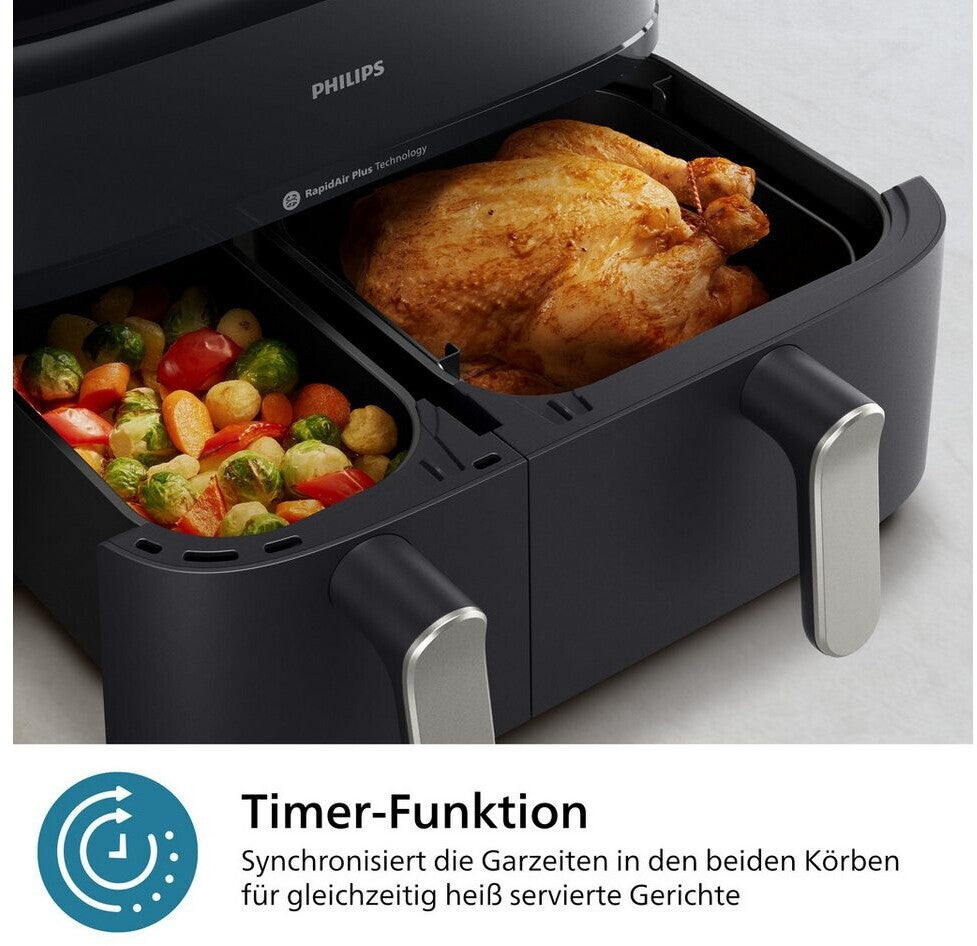 Philips 5000 Series NA555/00 Heißluftfritteuse Doppel 9L