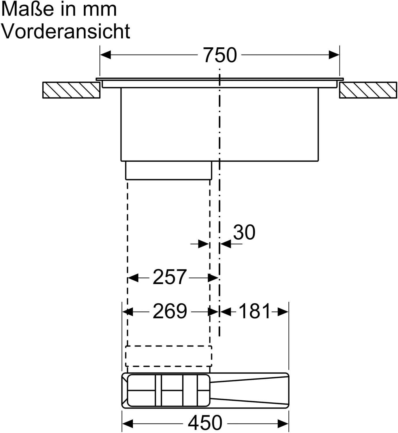 Siemens ed877hq26e iQ500 Kochfeld mit Dunstabzug