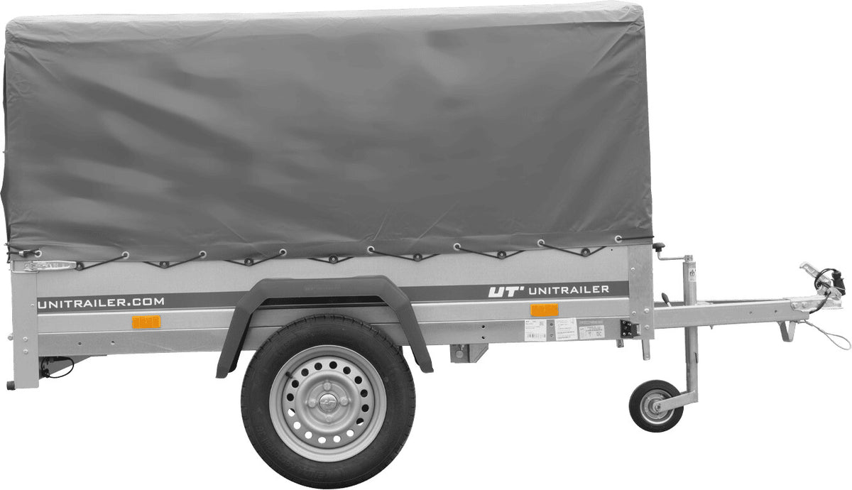 Unitrailer Garden Trailer 201 Kipp PKW-Anhänger 750kg mit Stützrad, Hochplane & Hochspriegel