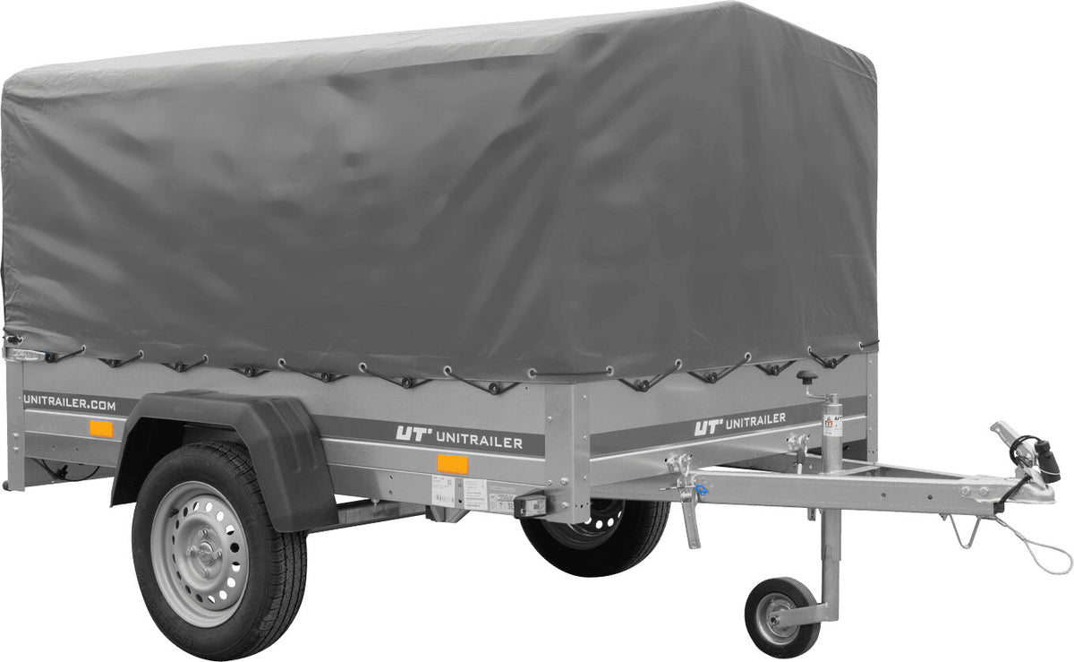 Unitrailer Garden Trailer 201 Kipp PKW-Anhänger 750kg mit Stützrad, Hochplane & Hochspriegel