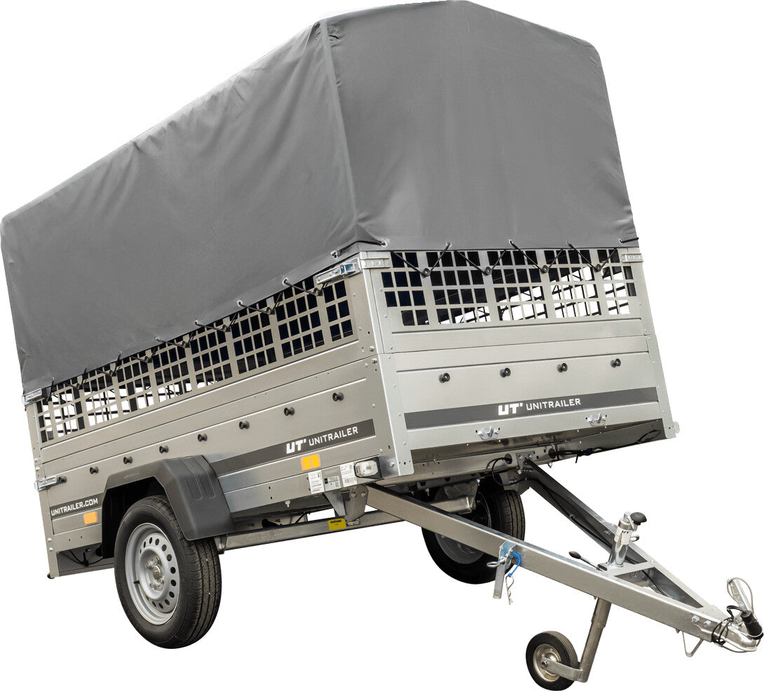 Unitrailer Garden Trailer 230 KIPP Planenanhänger 230x125cm mit Laubgitteraufsatz