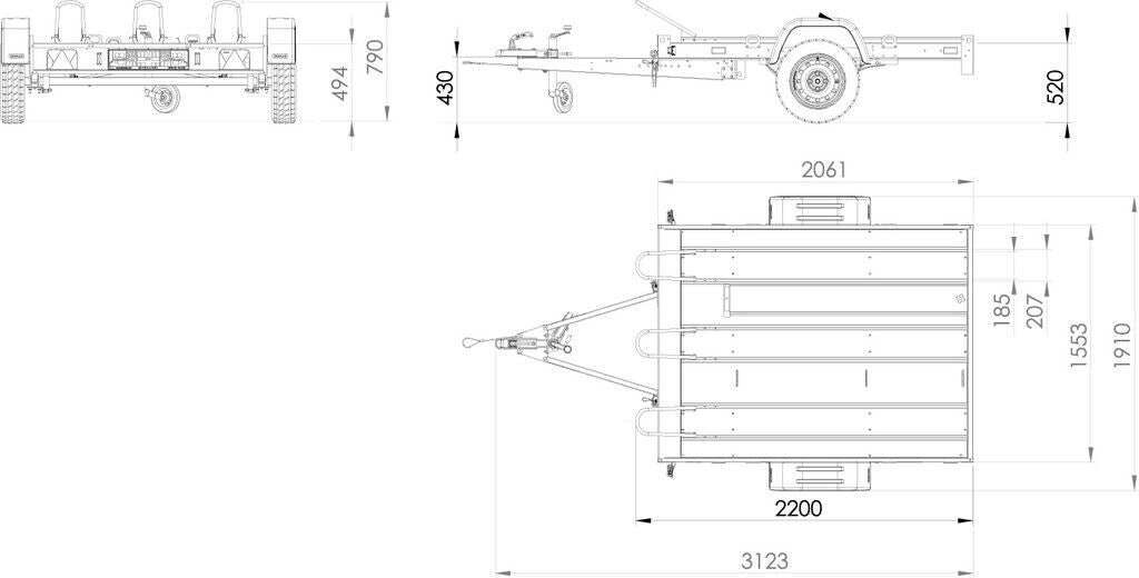 Unitrailer Moto 3 (UT003741)